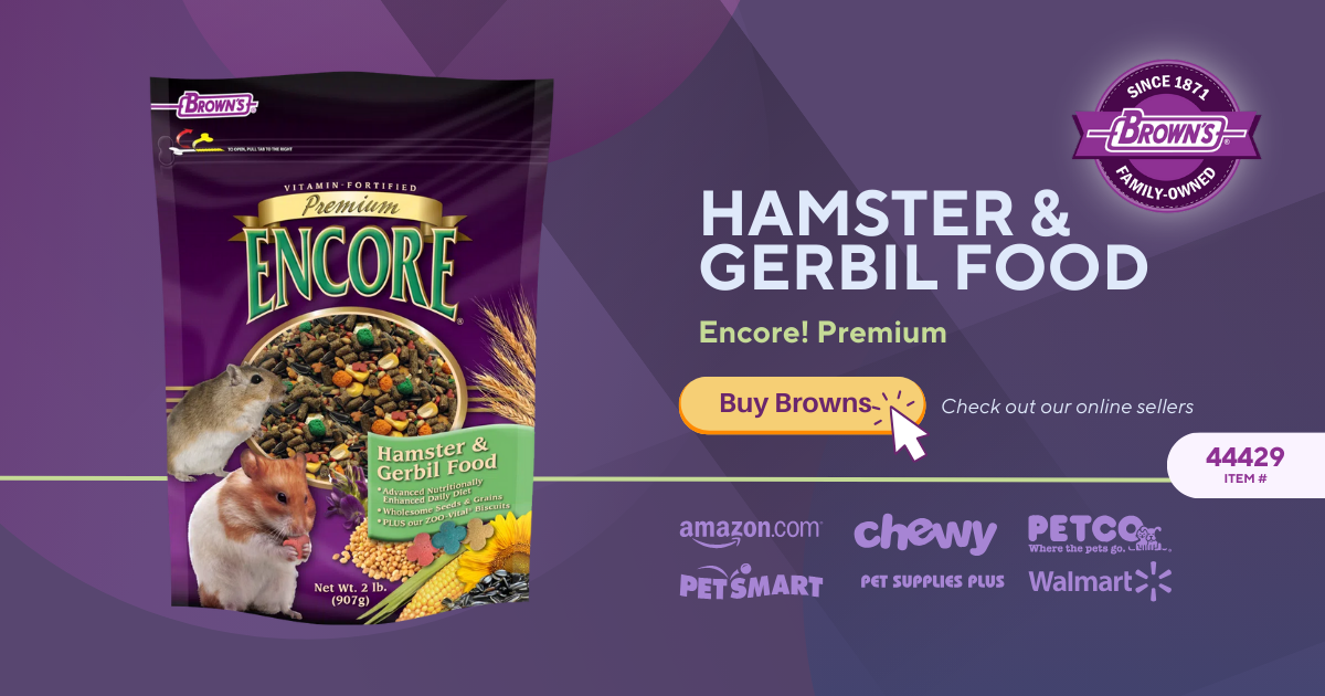 Brown s Pet Food Encore Premium Hamster Gerbil Food