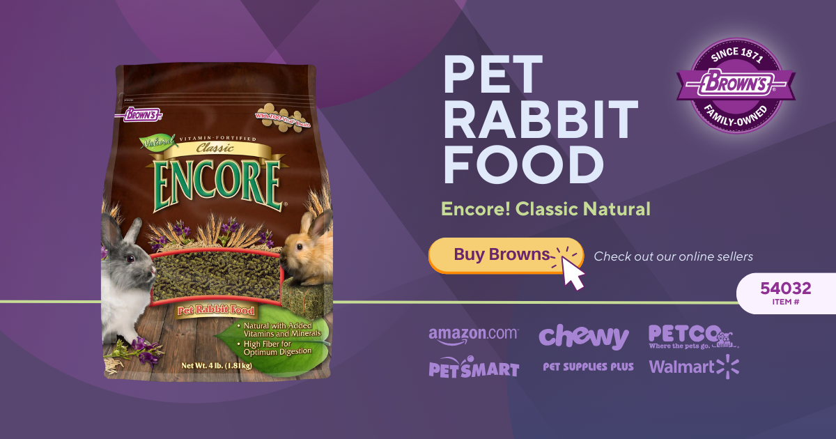 Brown s Pet Food Encore Classic Natural Rabbit Food