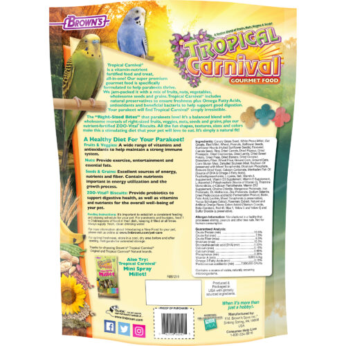 Tropical Carnival® Gourmet Parakeet Food