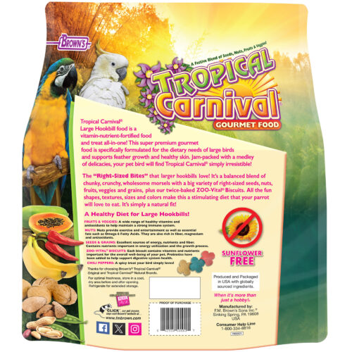 Tropical Carnival® Gourmet Large Hookbill Food