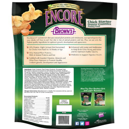 Encore® Natural Chick Starter Grower Crumbles Poultry Feed