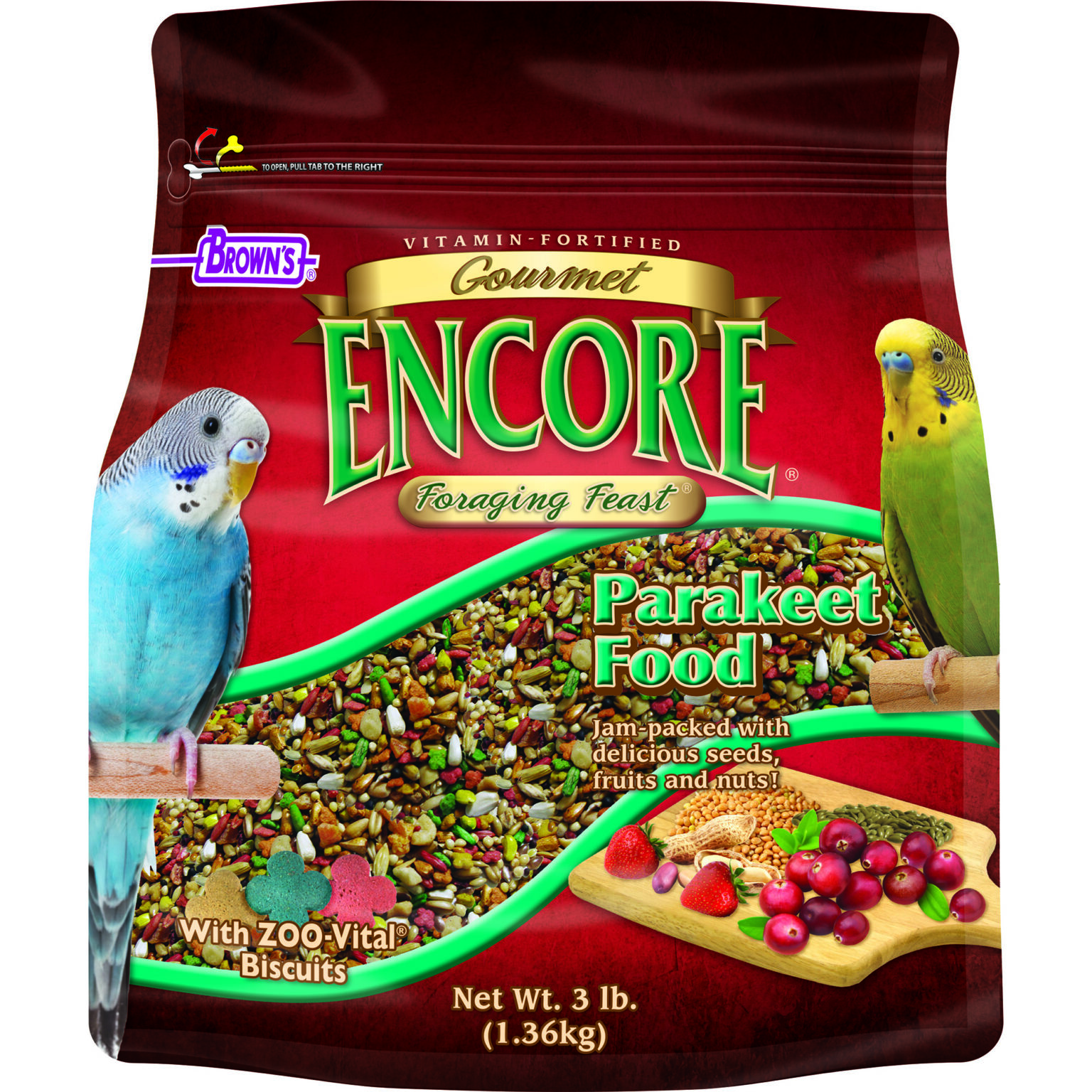 Brown's Pet Food Encore® Parakeet Food Gourmet Foraging Feast®