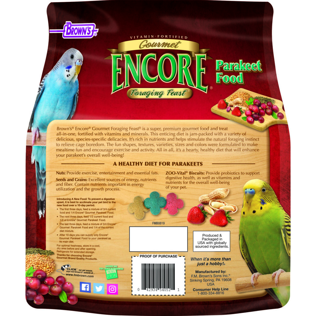 Brown's Pet Food Encore® Parakeet Food Gourmet Foraging Feast®