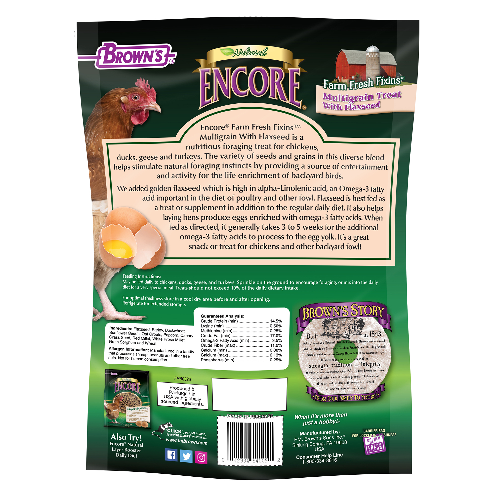 Encore® Natural Farm Fresh Fixins™ Multigrain Treat with Flaxseed