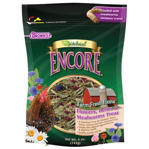Encore® Natural Farm Fresh Fixins™ Flowers, Herbs & Mealworms Chicken Treat