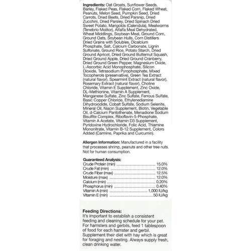 Hamster-Gerbil Fortified Daily Diet | Tropical Carnival® Natural Behaviors®