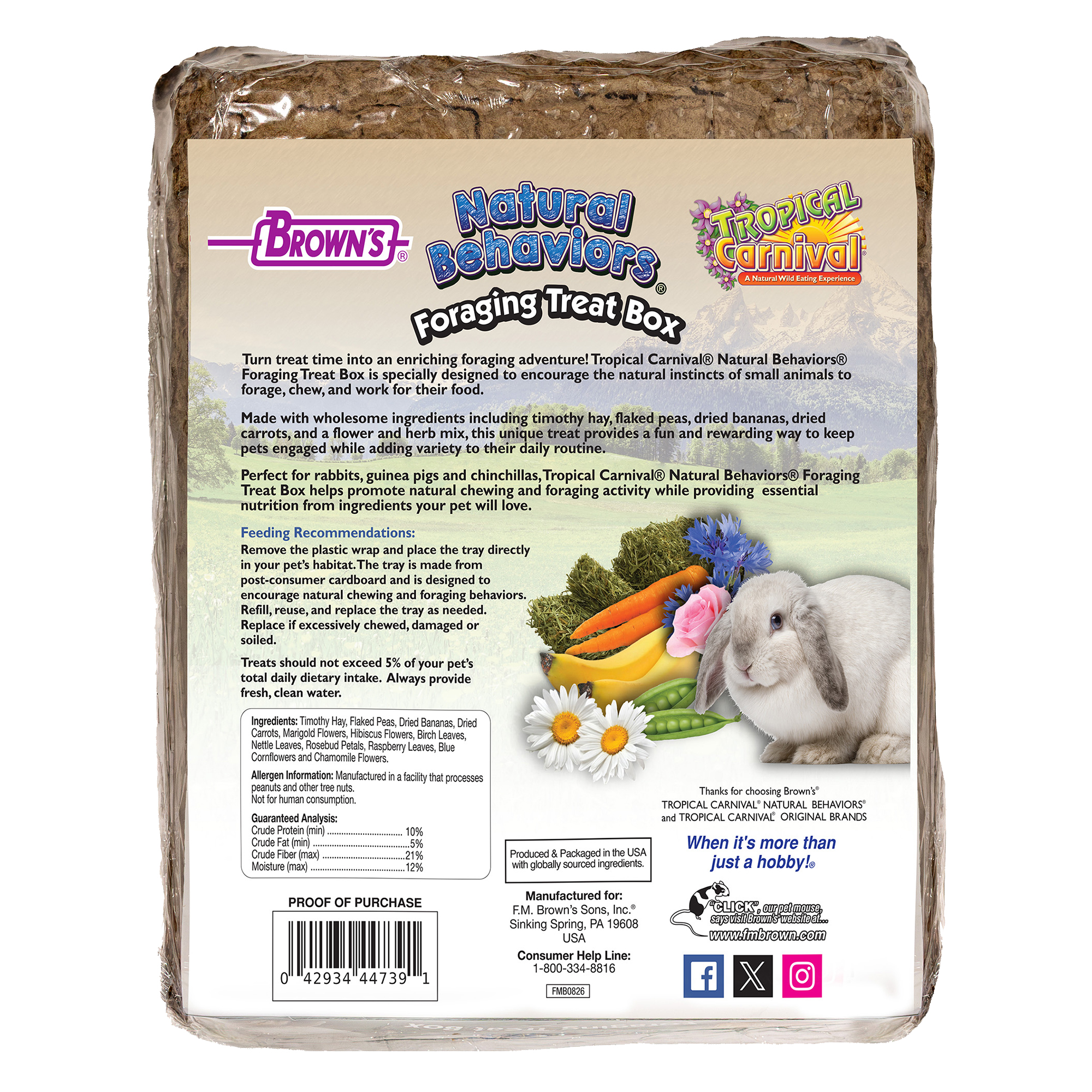 TROPICAL CARNIVAL® Natural Behaviors® Foraging Treat Box